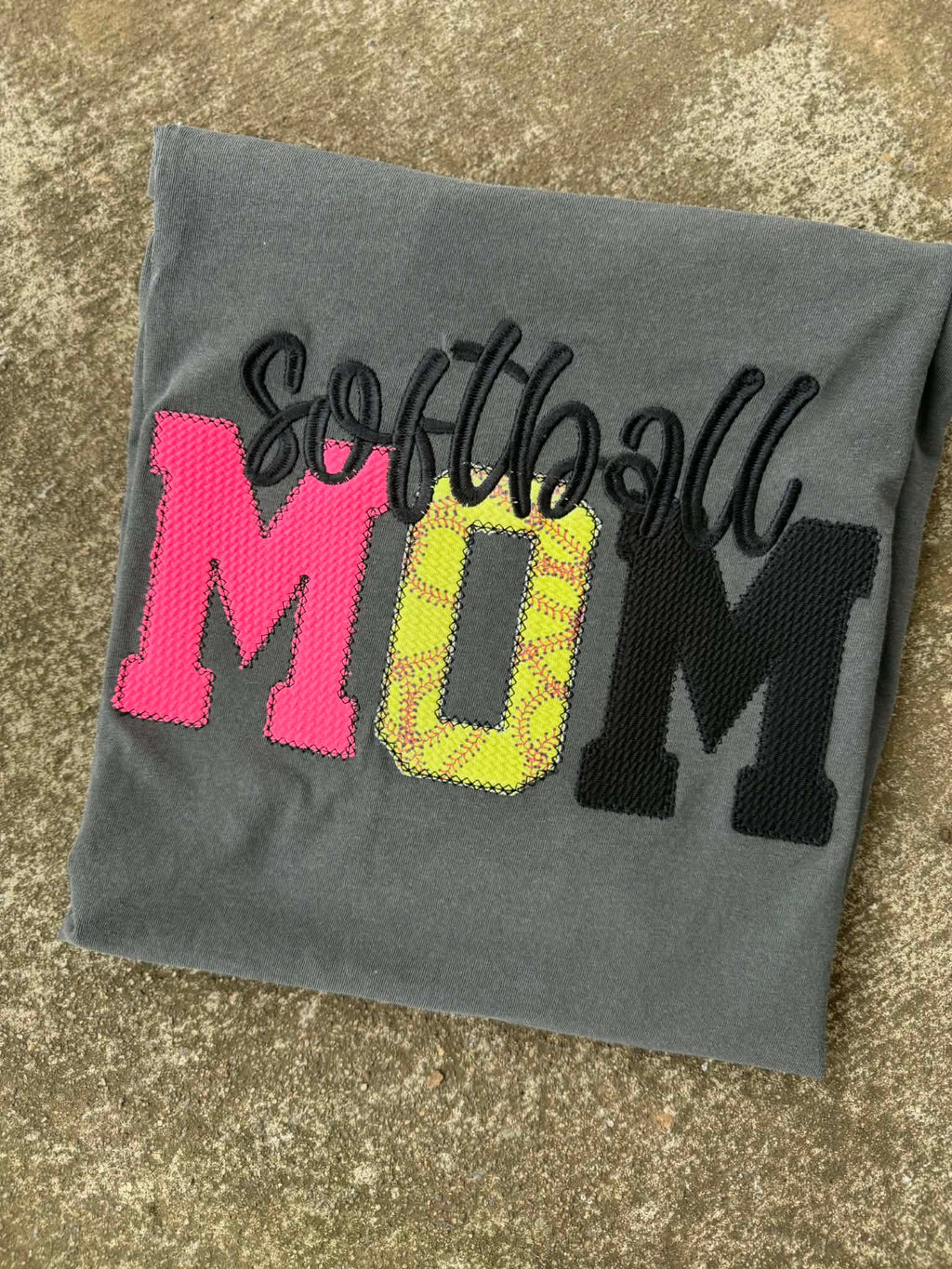 Baseball or Softball Custom Colors Applique Embroidered Shirt