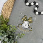 Custom Sport Bow Embroidered Comfort Color Pocket Tee