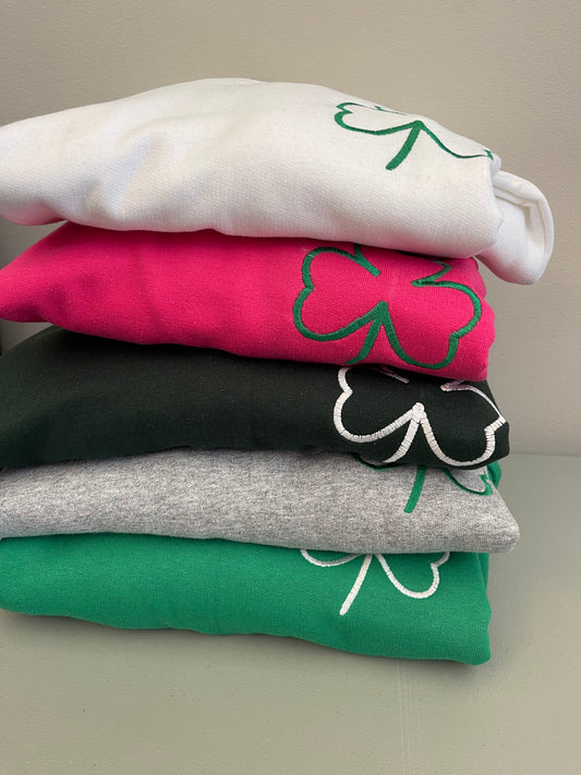 READY TO SHIP Clover Embroidered Sweatshirt