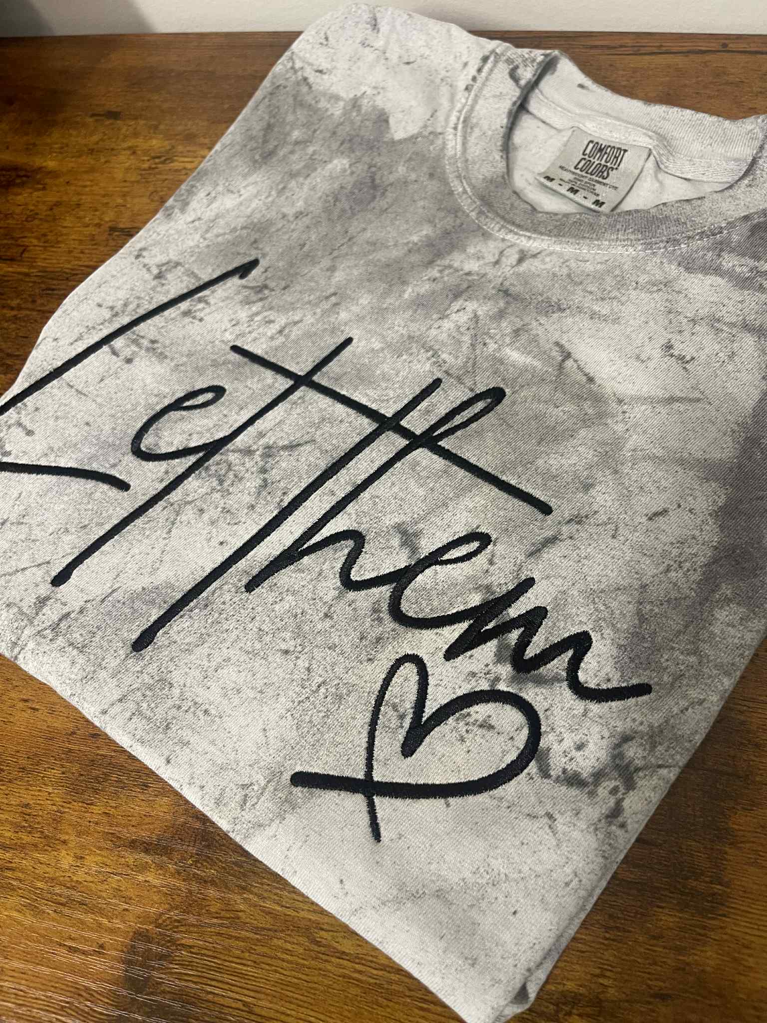 Let Them Embroidered Colorblast Comfort Color Tee