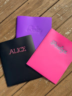 Personalized Embroidered Plastic School Folder | Custom Name Folder | Back to School Folder | Teacher Gift | Student Folder