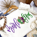Mardi Gras Embroidered Sweatshirt