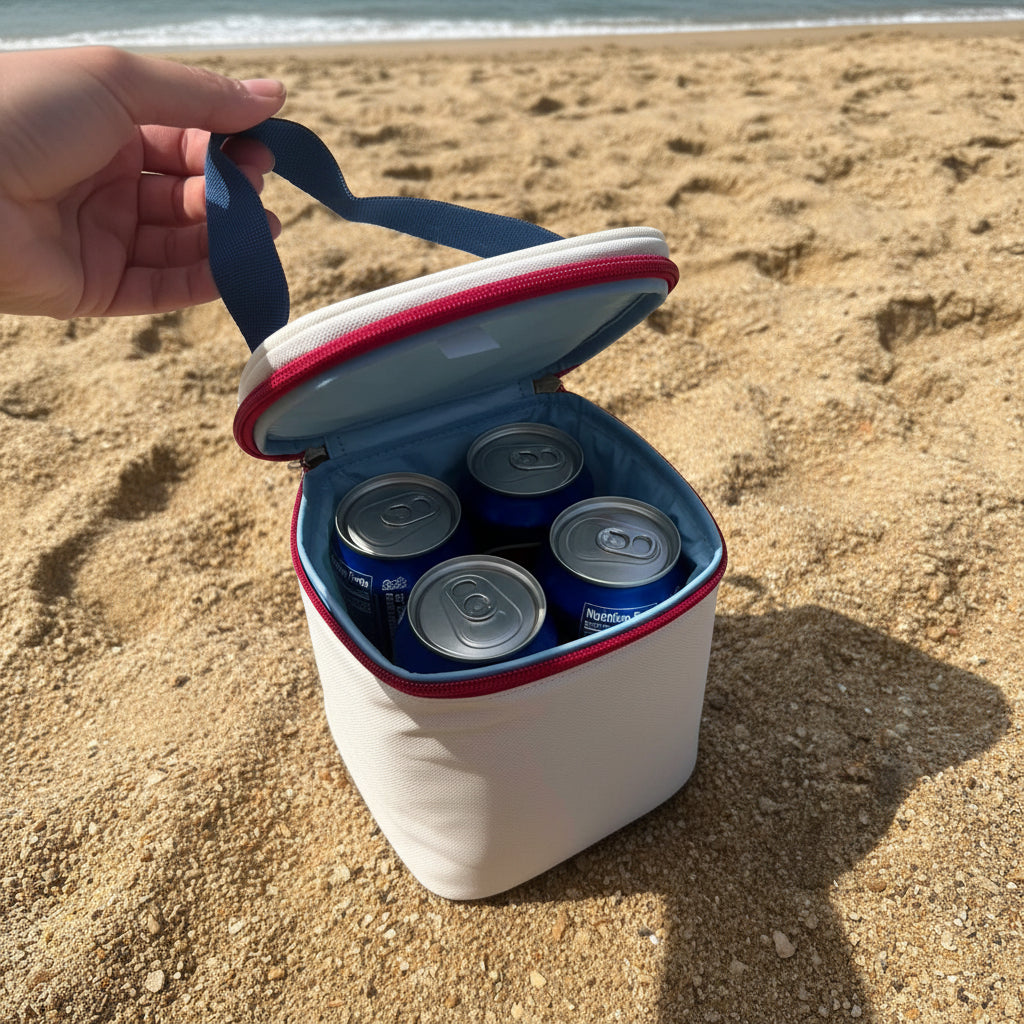 Embroidered Monogram 4 Can Soft Sided Personal Cooler