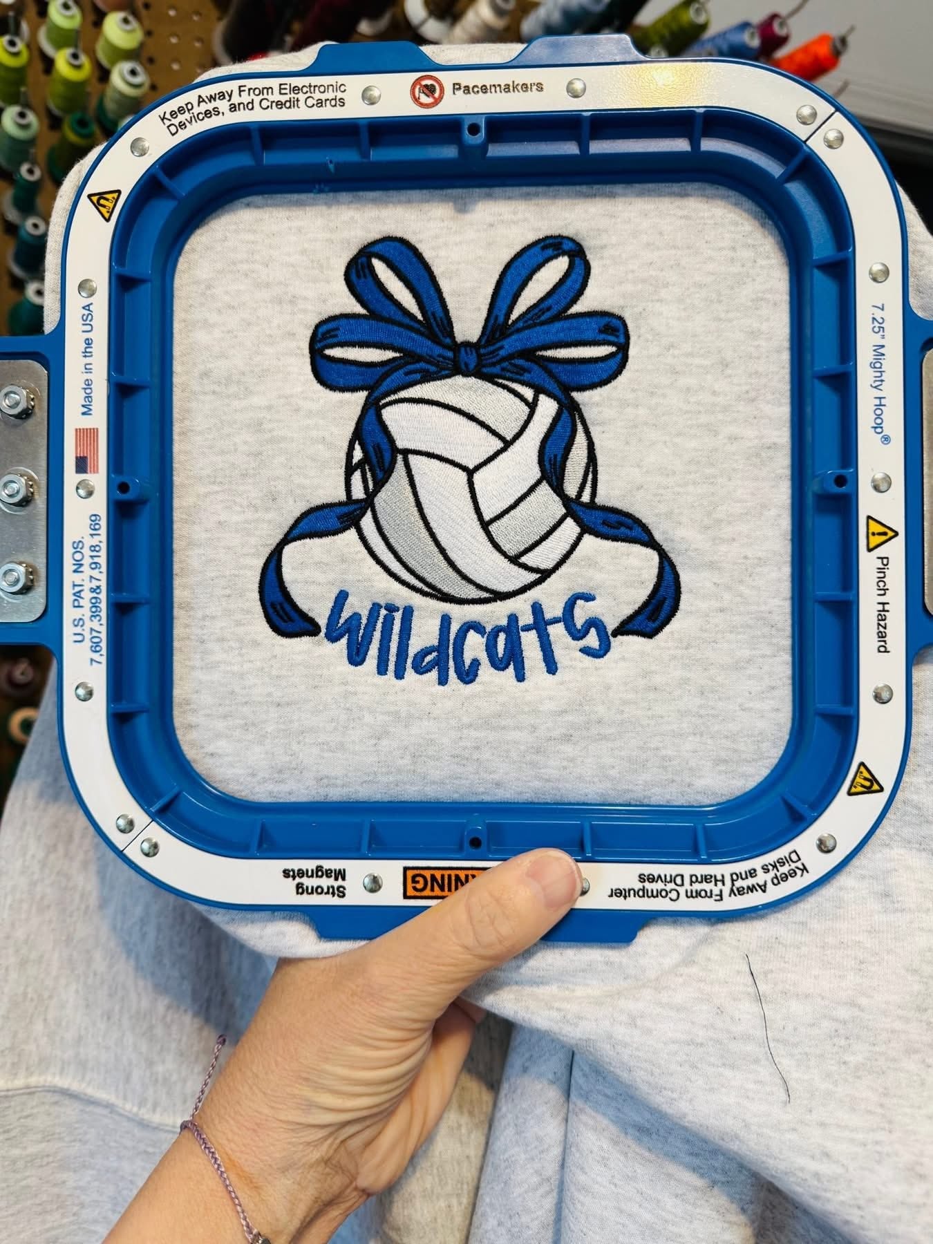 Custom Sport Bow Embroidered Quarter Zip Pullover Sweatshirt