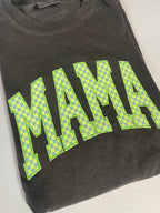 Custom Zig Zag Neon Checkered Ghost Embroidered Tee