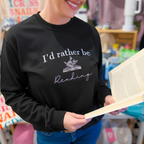 I'd Rather Be Reading Embroidered Shirt | Choose Style, Color & Thread