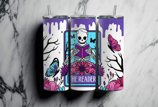 The Reader Tarot Card Completed 20oz Skinny Tumbler