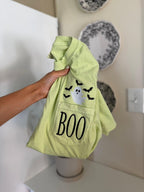 Embroidered "BOO" Ghost Pocket Tee | Cute Halloween Shirt