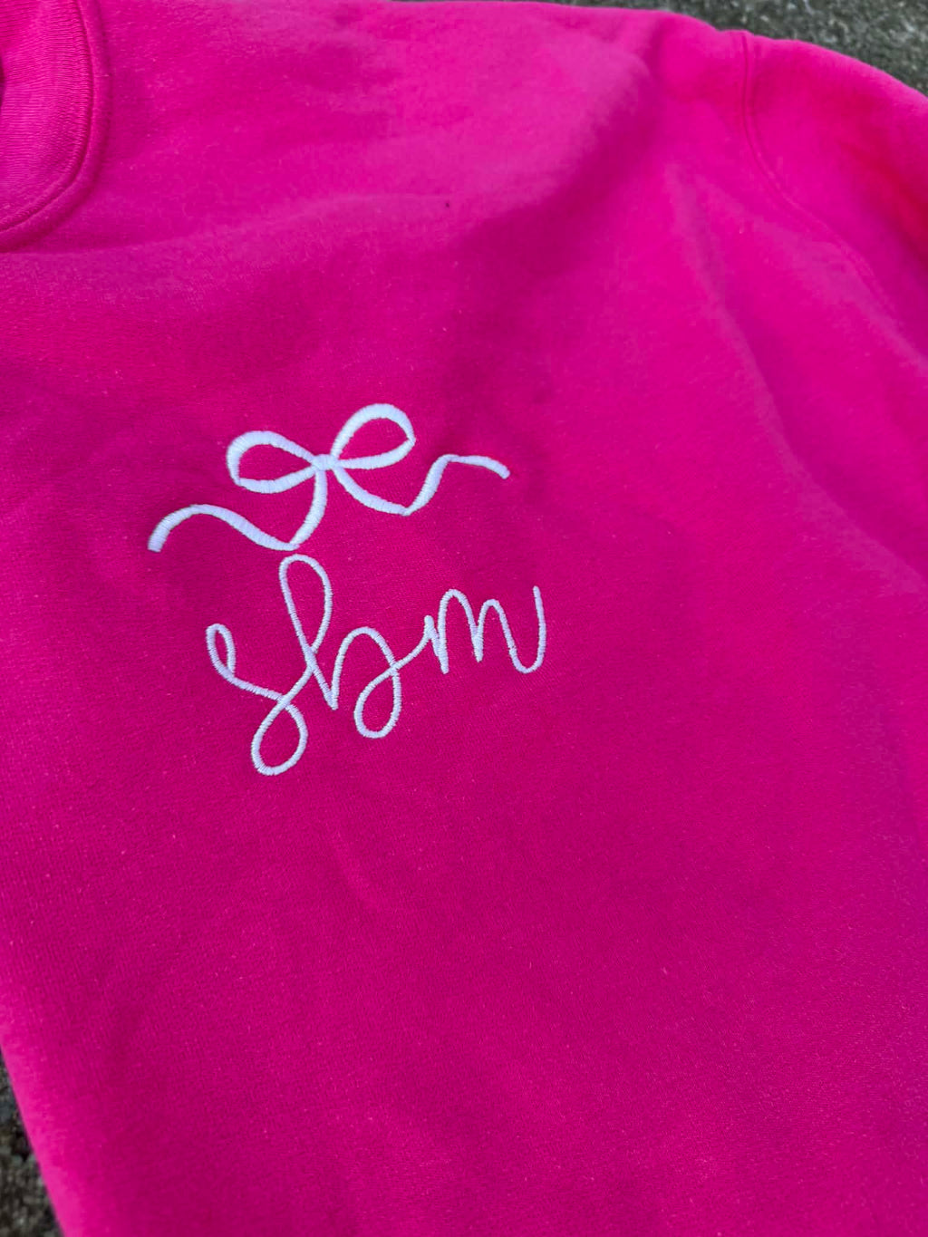 Valentine's Day Monogram Embroidered Sweatshirt