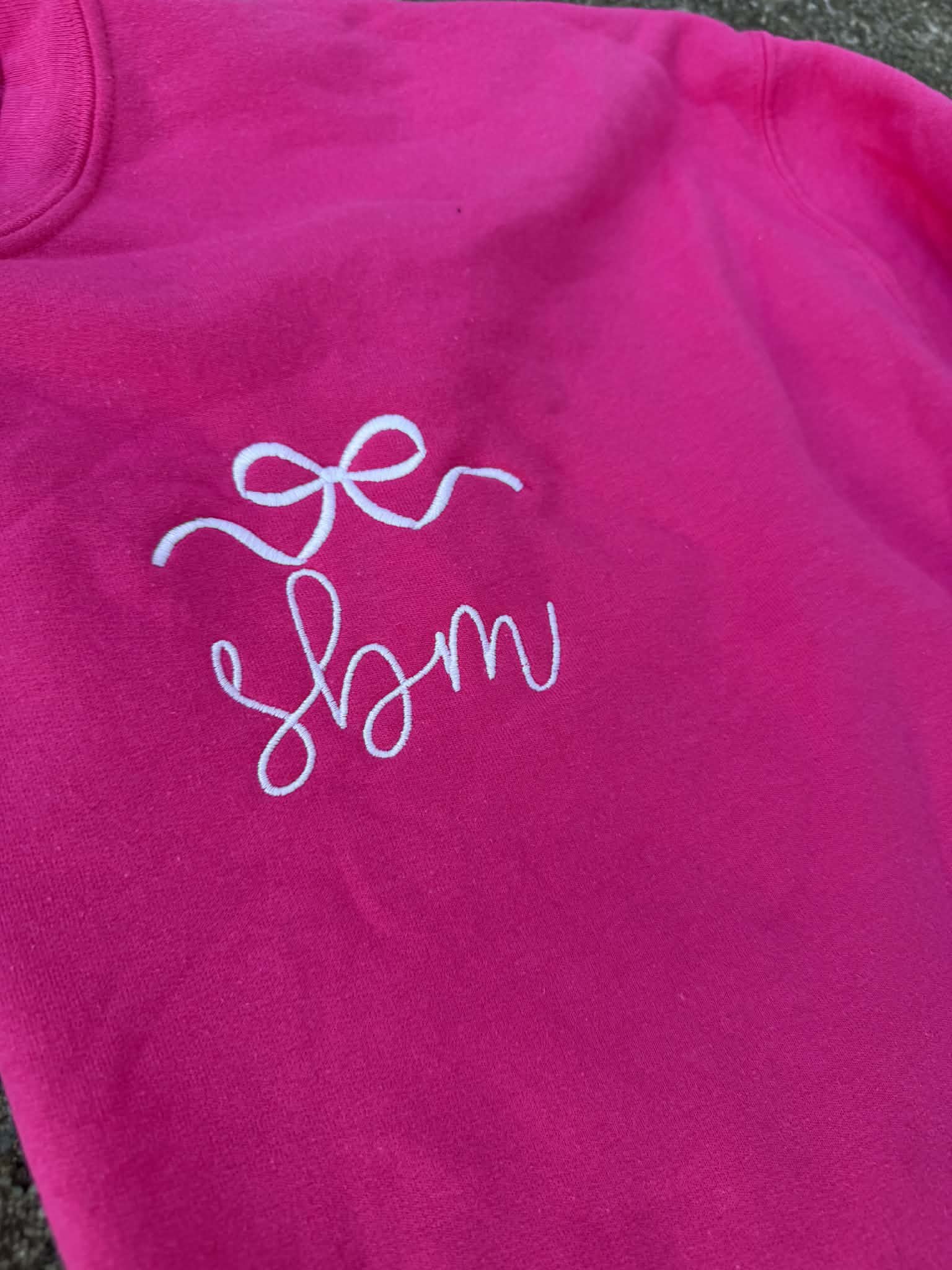 Valentine's Day Monogram Embroidered Sweatshirt