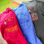 Personalized School Spirit Football Pocket Tee | Monogram or Jersey Number