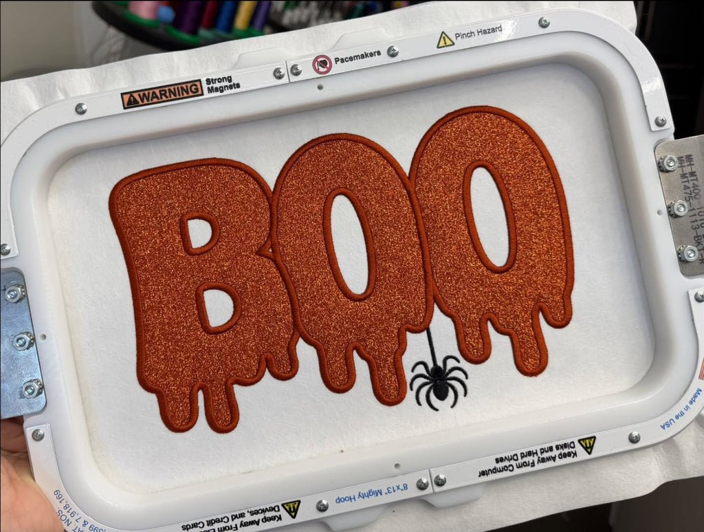Glitter BOO Embroidered Halloween Sweatshirt | Glitter NURSE Embroidered Halloween Shirt