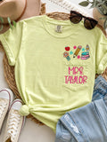Custom Name Teacher Pocket Tee | Embroidered Back to School Shirt