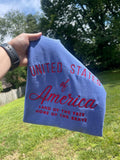 United States of America Embroidered Comfort Color Tee | QUICK SHIP - Merch Girls