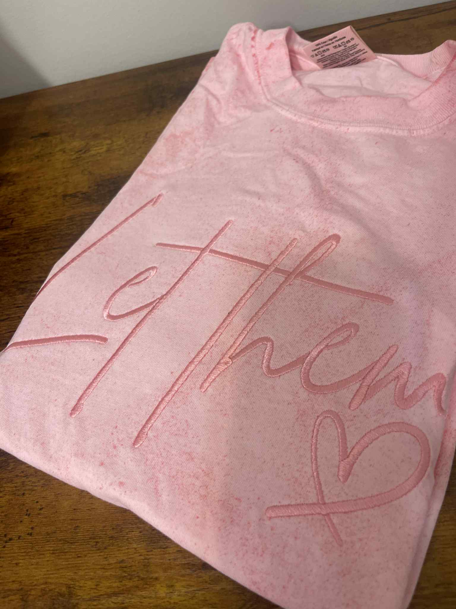 Let Them Embroidered Colorblast Comfort Color Tee