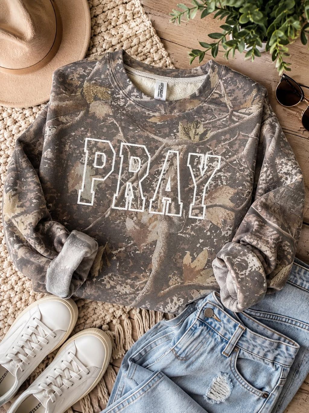 Into the Wild | Custom Camo Embroidered Crewneck or Hoodie