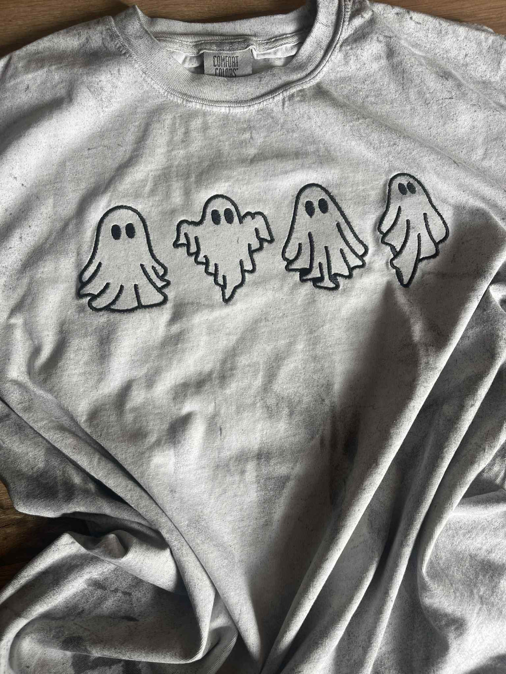 Ghost Embroidered Colorblast Comfort Color Tee