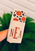 Pumpkin Prowl Monogram | Fall Embroidered Pocket Tee