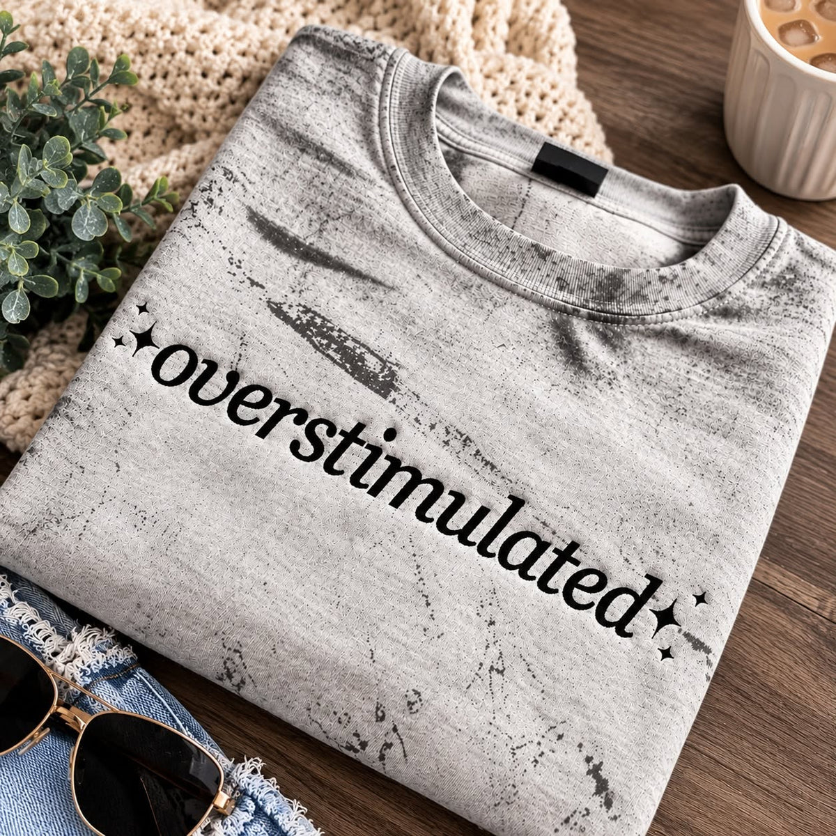 One More Noise and I’m Leaving Embroidered Overstimulated Colorblast Tee