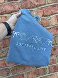 Softball Life Icons Embroidered Shirt | QUICK SHIP - Merch Girls