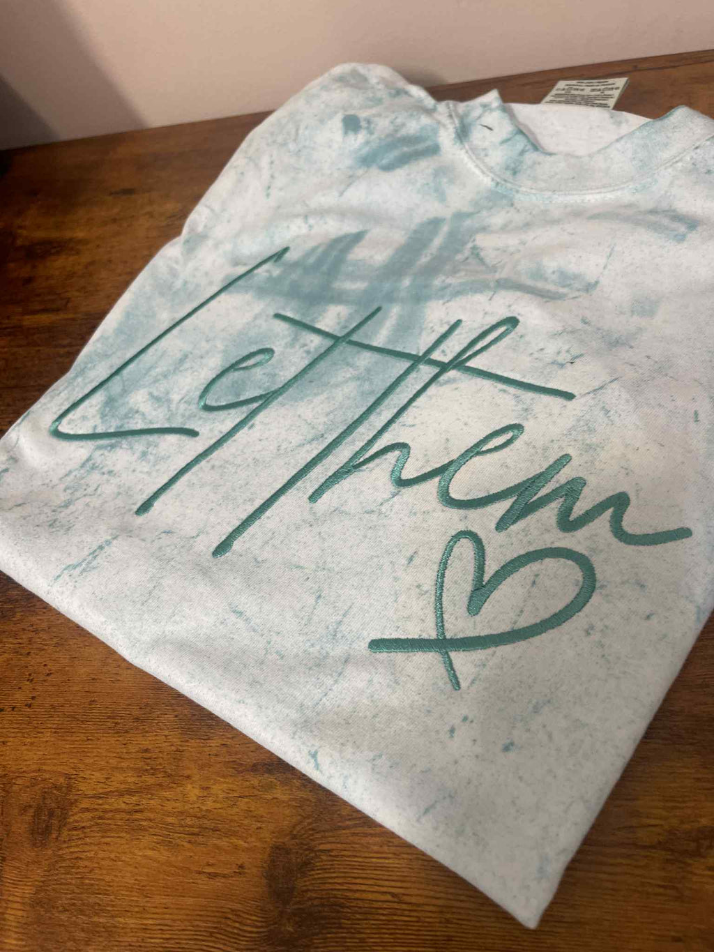 Let Them Embroidered Colorblast Comfort Color Tee