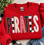 Patchwork Pep Custom Mascot Embroidered Appliqué Shirt | Personalized School Spirit Sweatshirt
