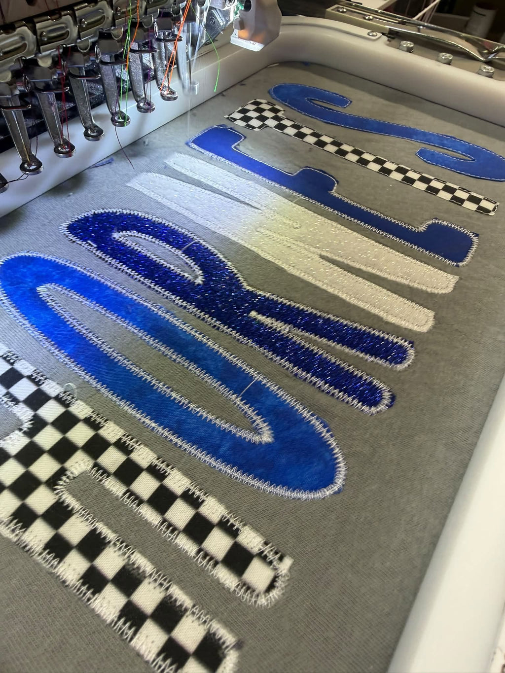 Patchwork Pep Custom Mascot Embroidered Appliqué Shirt | Personalized School Spirit Sweatshirt
