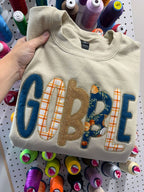 Gobble Embroidered Sweatshirt | Thanksgiving Sweatshirt