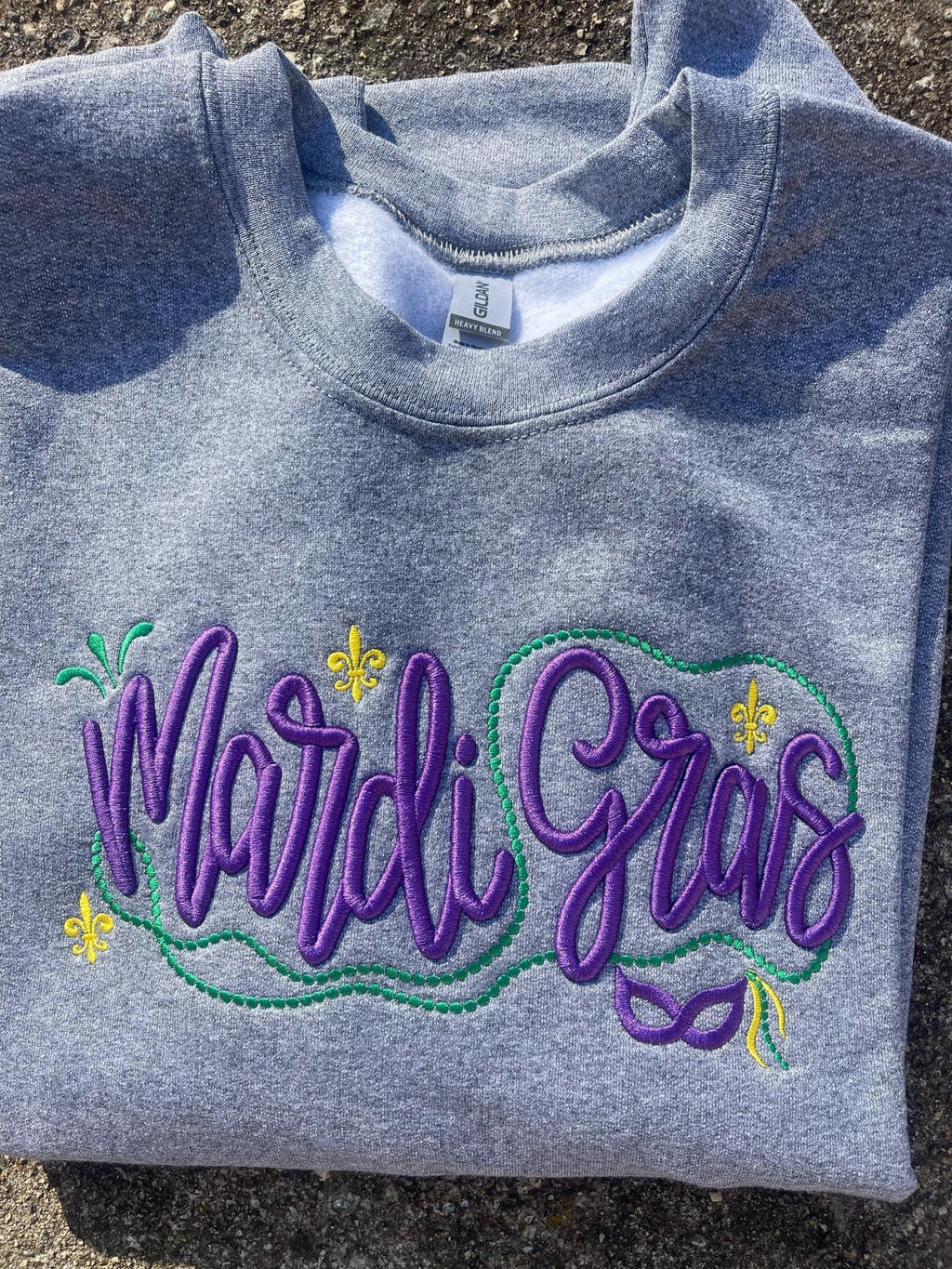 Mardi Gras 3D Puff Embroidered Shirt - Merch Girls