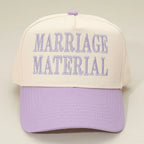Marriage Material Embroidered Adjustable Five-Panel Twill Hat