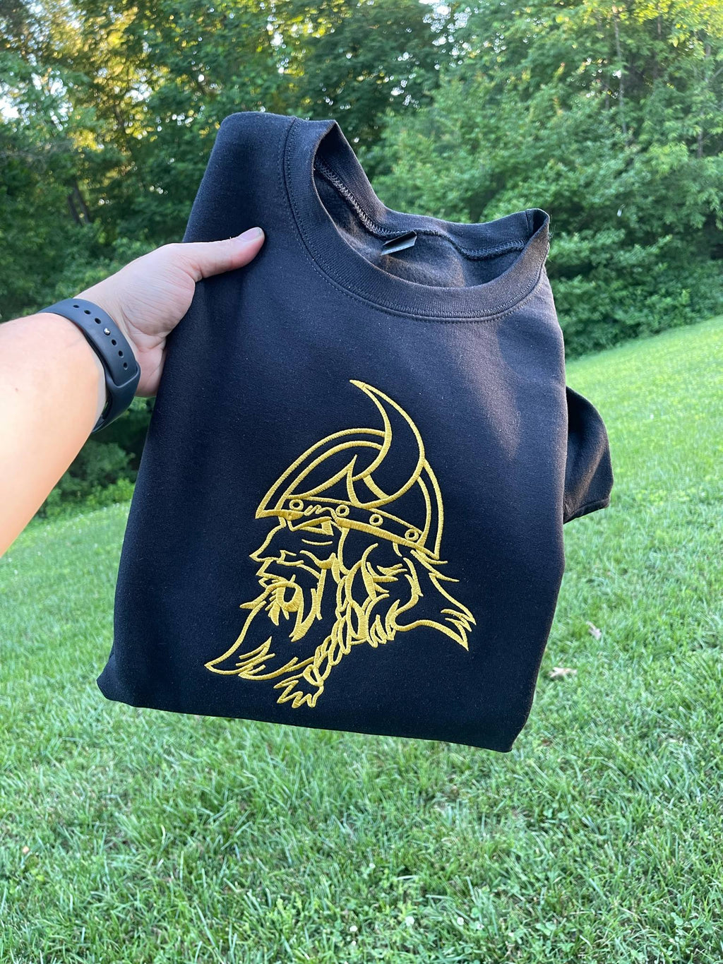 Oversized Mascot Outline Embroidered On Your Shirt Choice