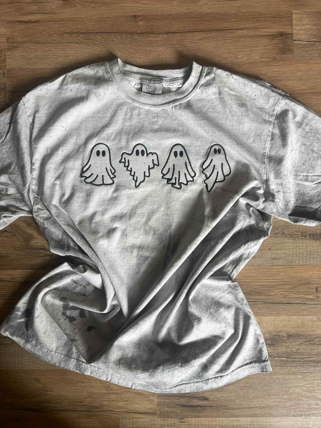 Ghost Embroidered Colorblast Comfort Color Tee