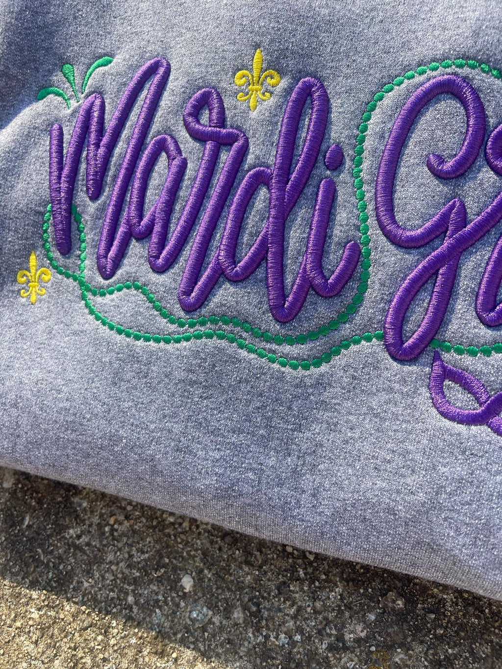 Mardi Gras 3D Puff Embroidered Shirt - Merch Girls