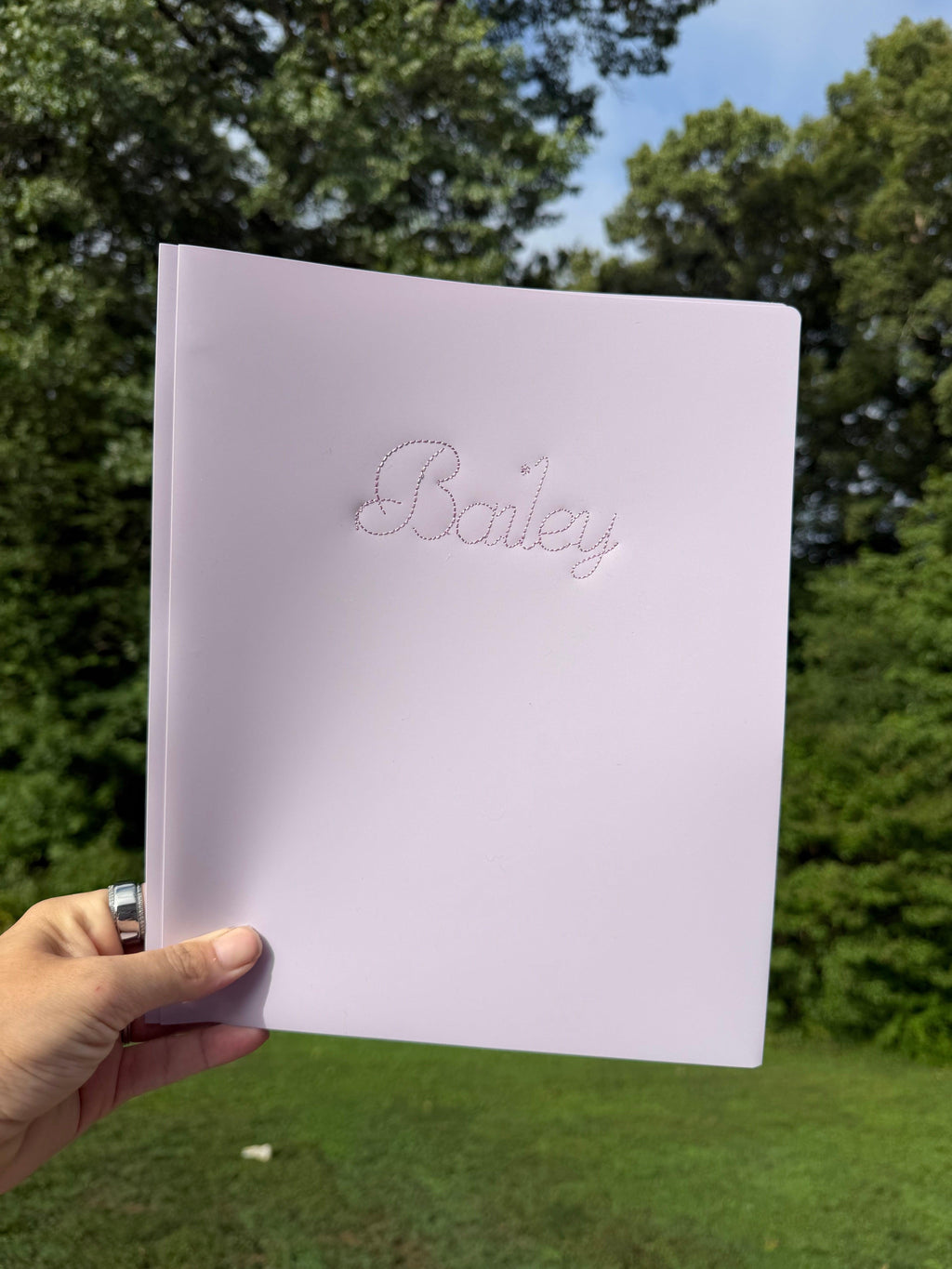 Personalized Embroidered Plastic School Folder | Custom Name Folder | Back to School Folder | Teacher Gift | Student Folder