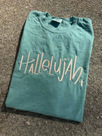 Handlettered Hallelujah Embroidered Shirt