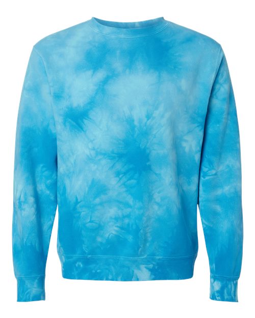 Custom Varsity Word Embroidered Tie-Dyed Sweatshirt
