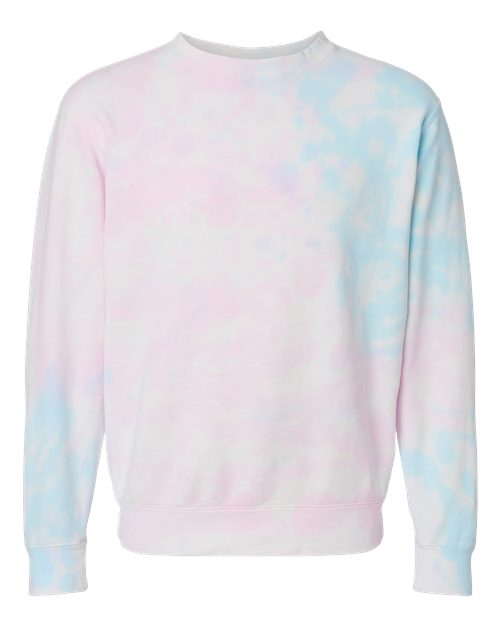 Custom Varsity Word Embroidered Tie-Dyed Sweatshirt