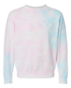 Custom Mascot | Area Code Varsity Outline Embroidered Tie-Dyed Sweatshirt - Merch Girls