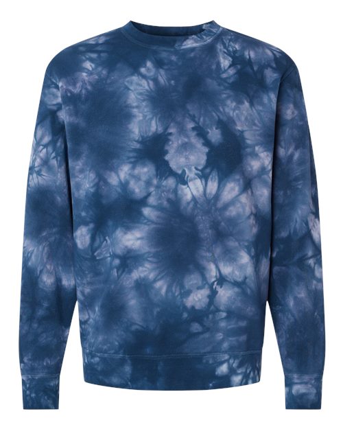 Custom Varsity Word Embroidered Tie-Dyed Sweatshirt