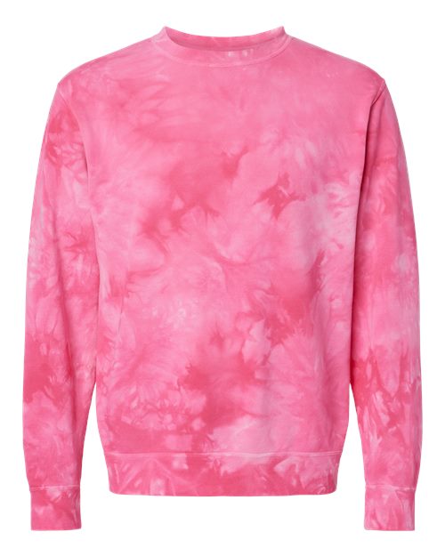 Custom Varsity Word Embroidered Tie-Dyed Sweatshirt