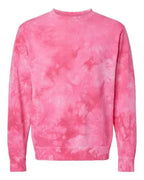 Custom Mascot | Area Code Varsity Outline Embroidered Tie-Dyed Sweatshirt - Merch Girls