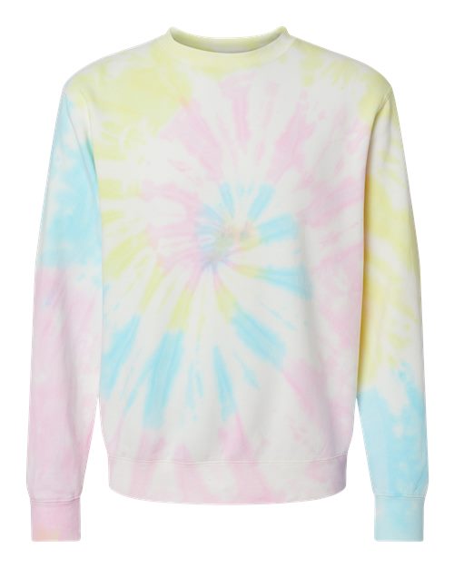 Custom Varsity Word Embroidered Tie-Dyed Sweatshirt