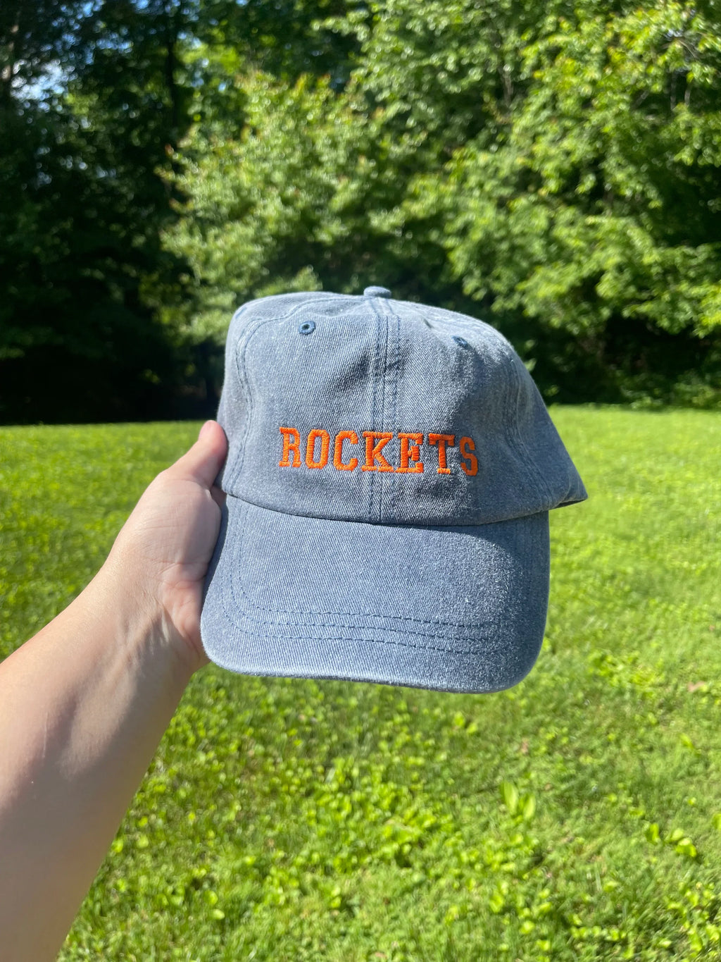 Embroidered Varsity Style Pigment-Dyed Twill Hat | Quick Ship - Merch Girls
