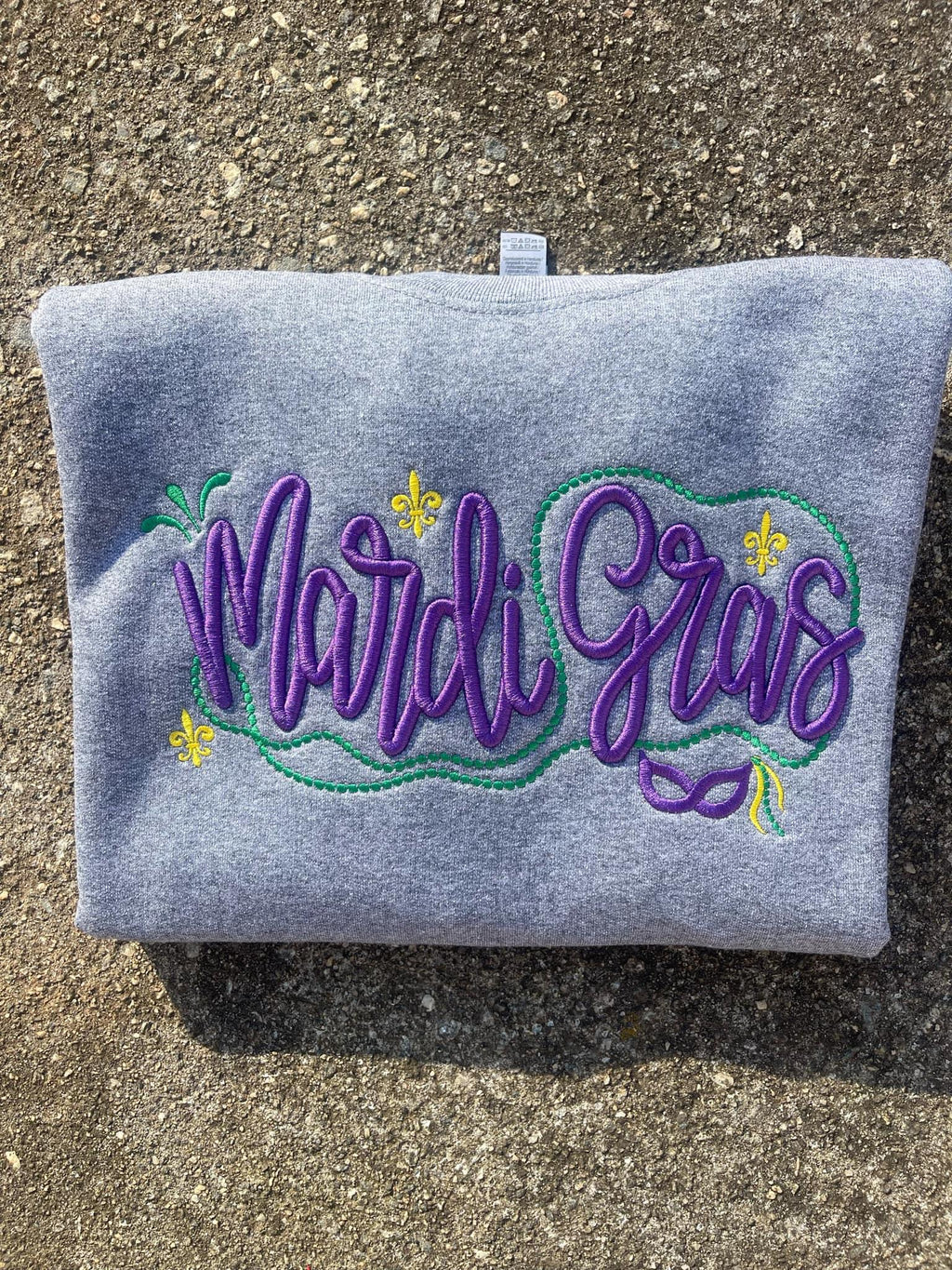 Mardi Gras 3D Puff Embroidered Shirt - Merch Girls