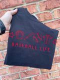 Baseball Life Icons Embroidered Shirt | QUICK SHIP - Merch Girls