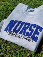 Personalized Custom Varsity Glitter Applique with September Script Font and Icon on Sleeve Embroidered Shirt - Merch Girls