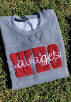 Custom Mascot Faux Chenille Applique Embroidered Unisex Short Sleeve/Sweatshirt - Merch Girls