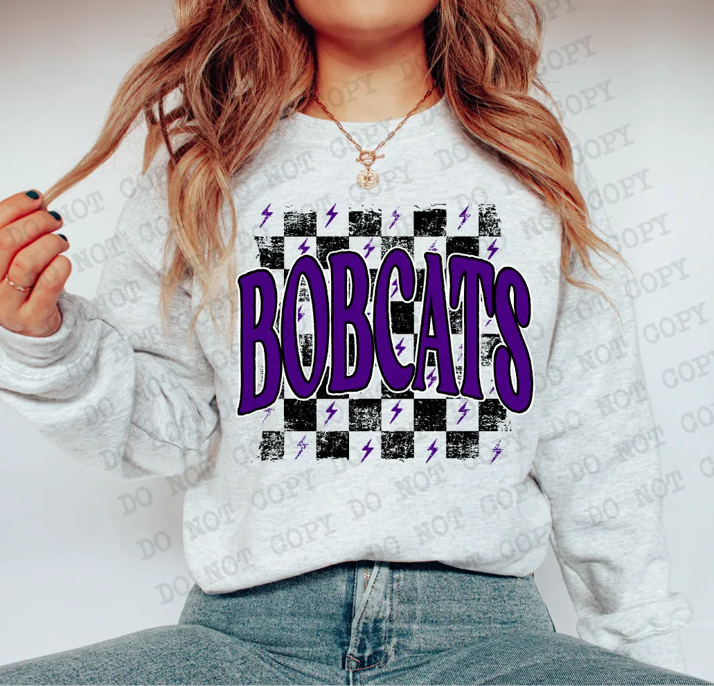 Bobcats Purple DTF Transfer - Merch Girls