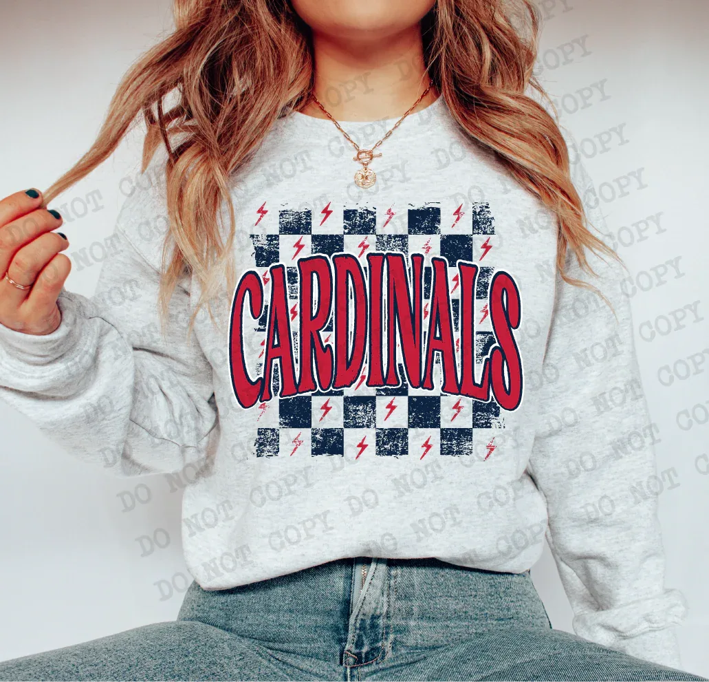 Cardinals Navy/Red DTF Transfer - Merch Girls