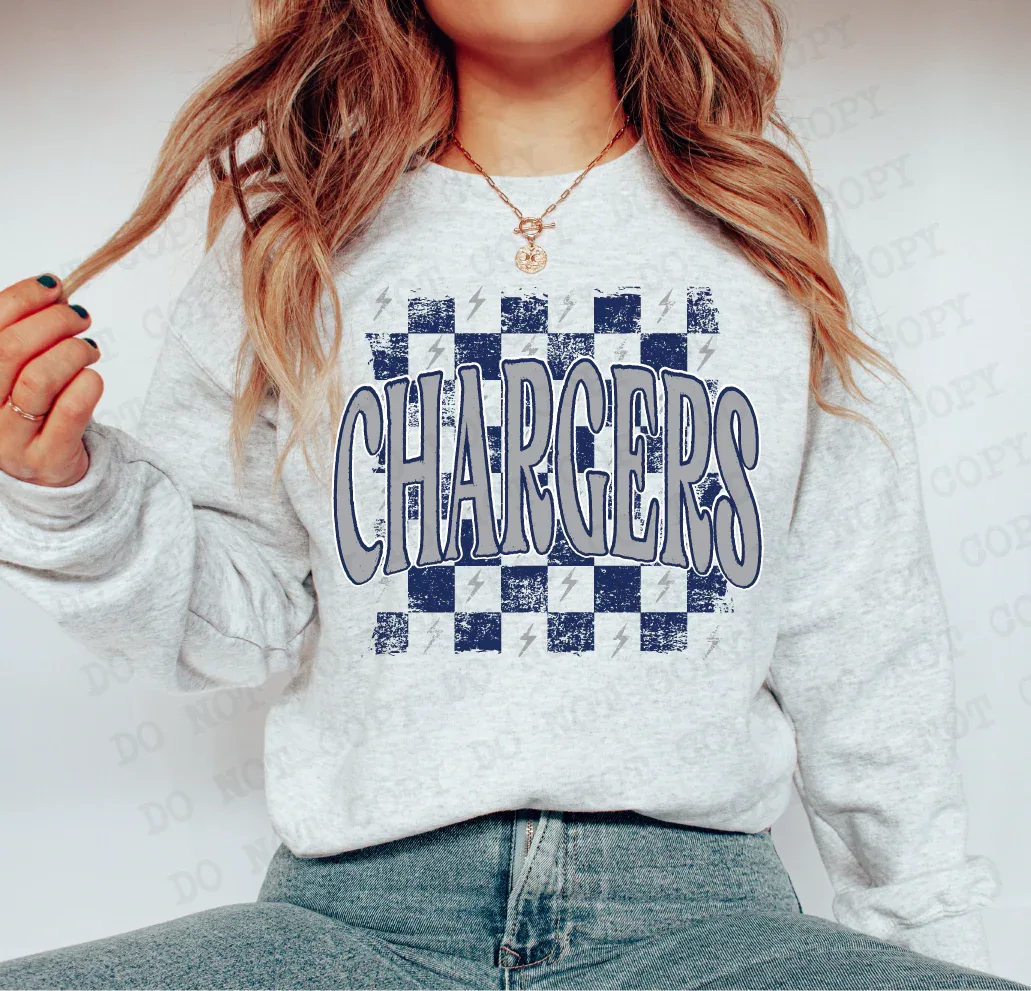 Chargers grey/Navy DTF Transfer - Merch Girls